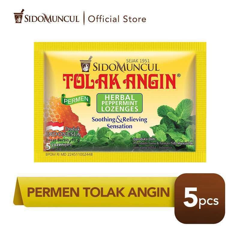 

Permen tolak angin herbal papermint lozenges