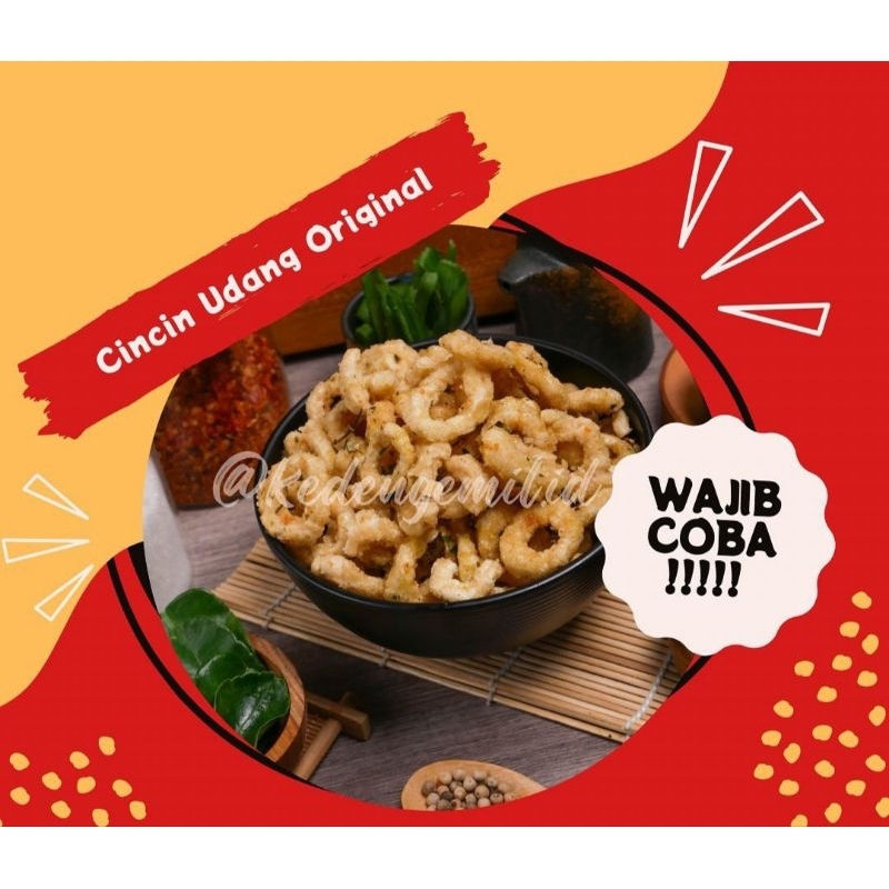 

SNACK JAJANAN CEMILAN - CINCIN UDANG ORIGINAL 100gr HOMEMADE