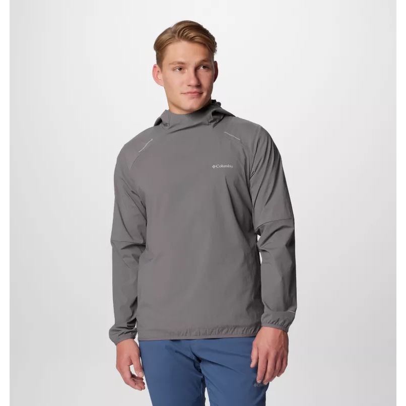Jaket Columbia Tech Wind City Grey Windbreaker Jacket Jaket Columbia Waterproof Waterproof Hiking Tr