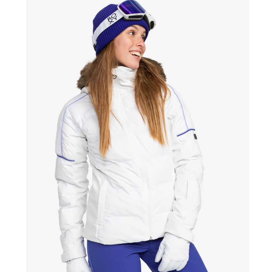 Roxy Snowblizzard Technical Snow Jacket for Women Snowboard Ski Jacket Snow Jacket White Billabong P