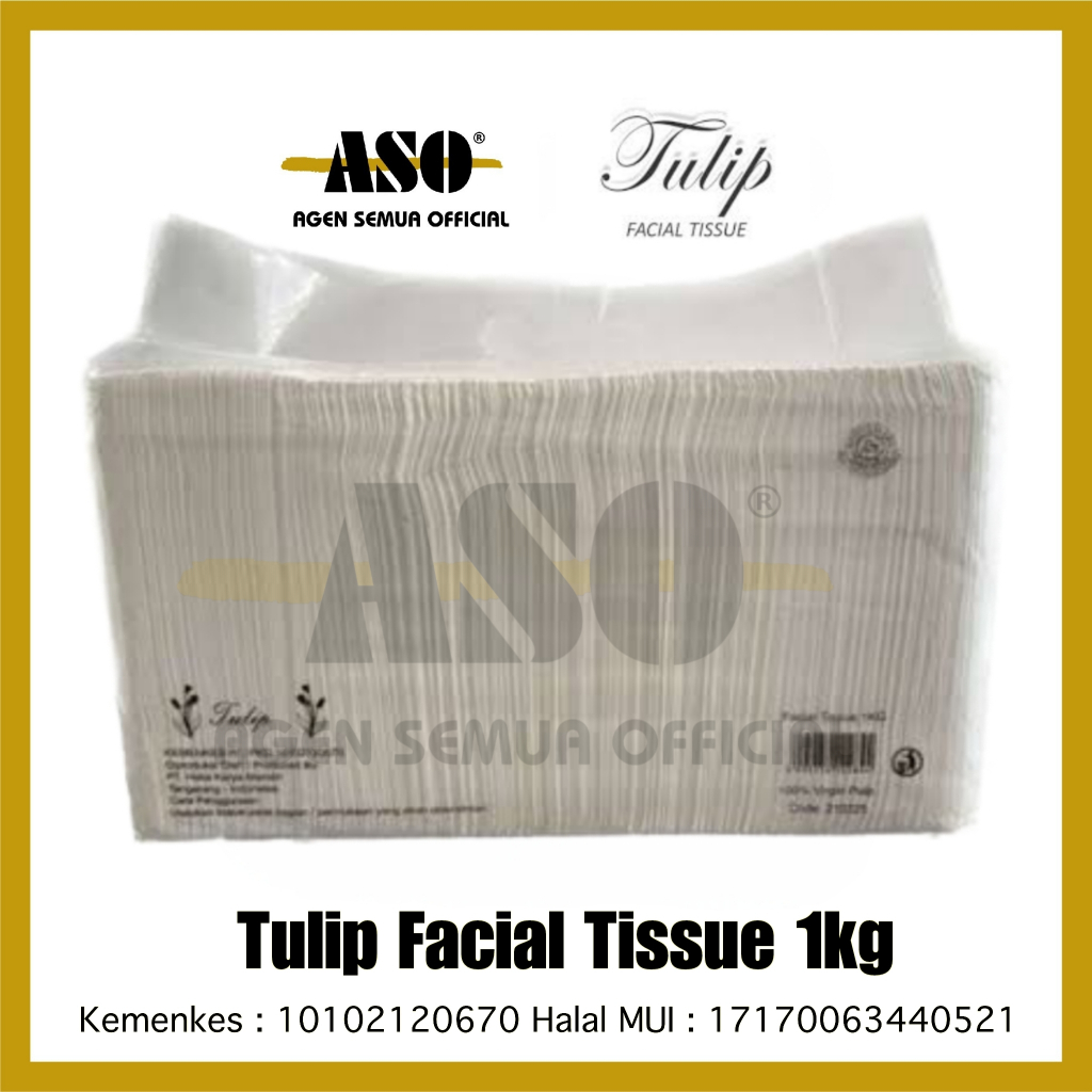 Tisu Tissue TULIP KILOAN 1000gr 2ply Facial Tissue 1Kg Tisu wajah PROMO 