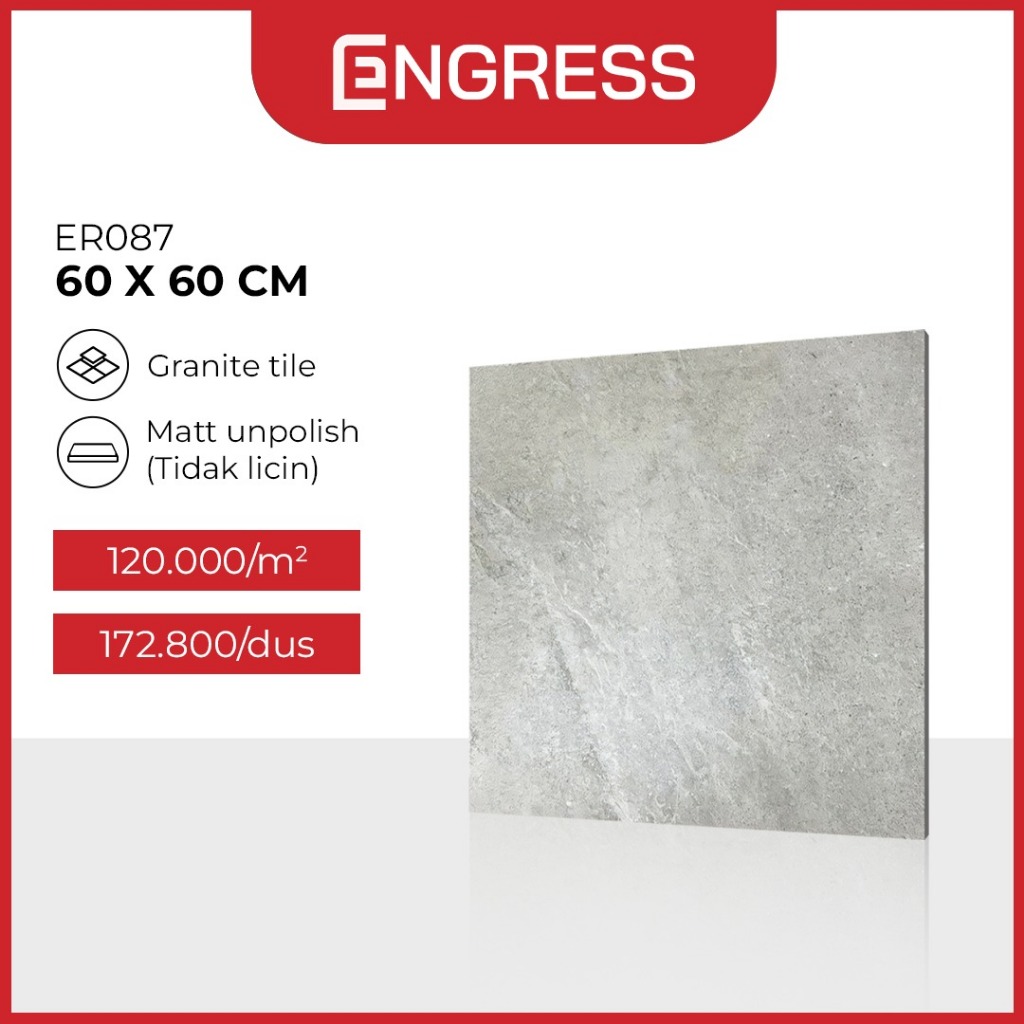 Granite Tile Lantai 60x60 Matt Unpolish Stone Motif Engress ER087