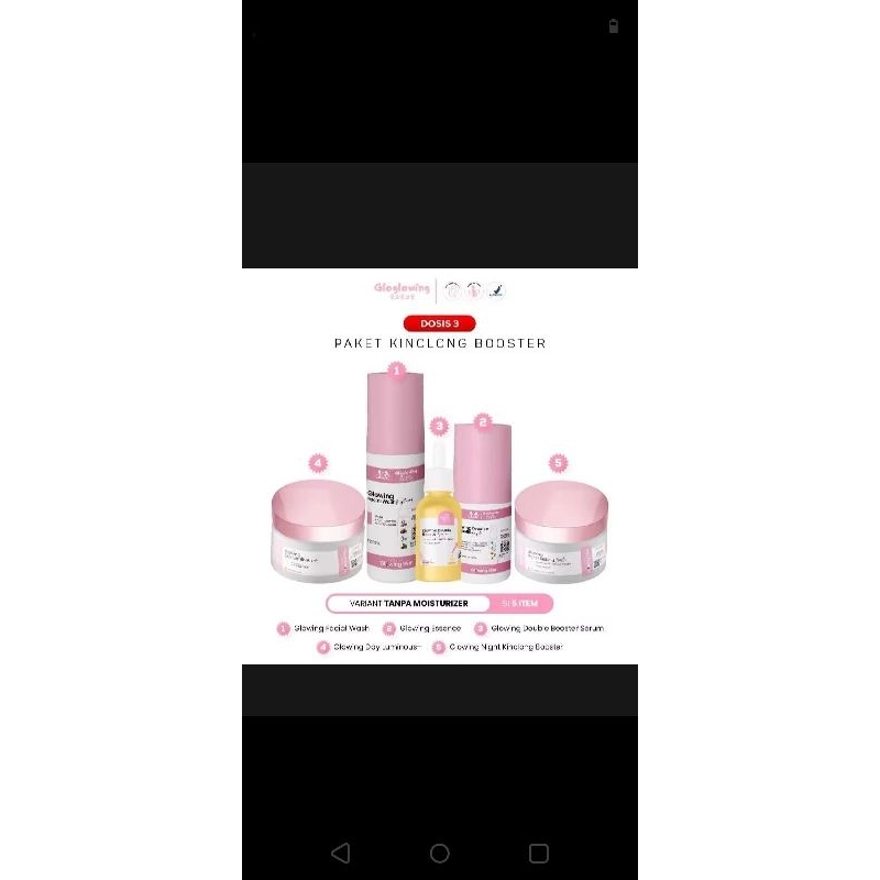 Gloglowing Skincare Dosis 3 whitening booster