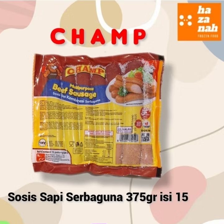 

Champ Sosis Sapi Serbaguna 375gr isi 15