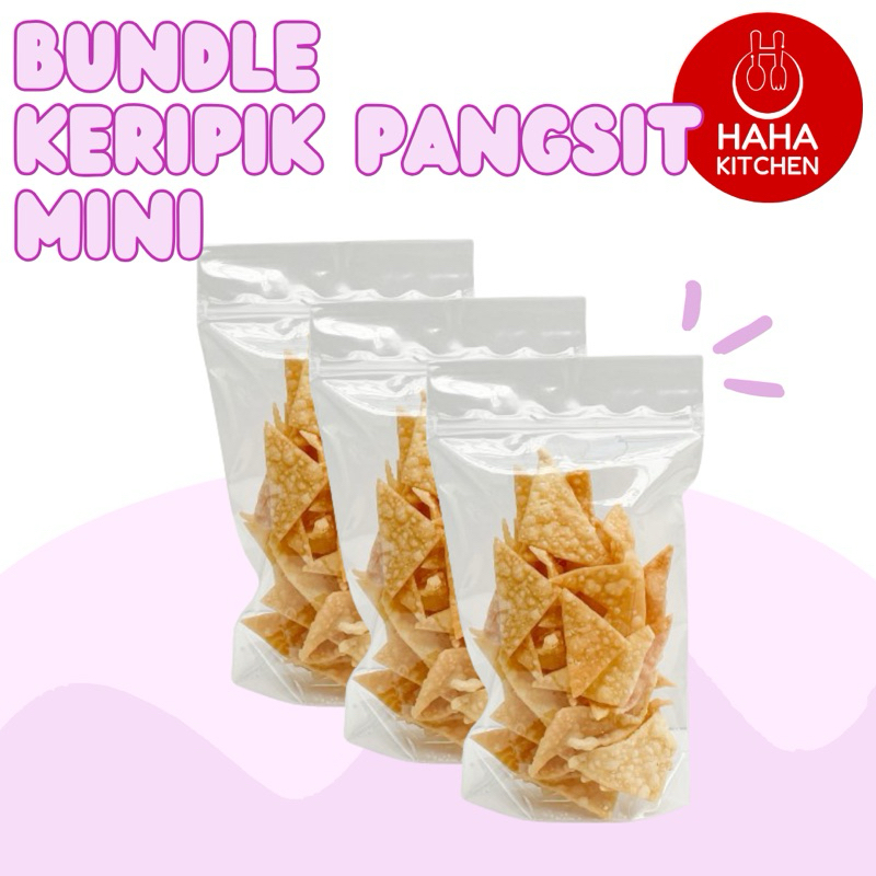 

[BUNDLE MINI] Keripik Pangsit Haha kitchen kemasan bundle mini