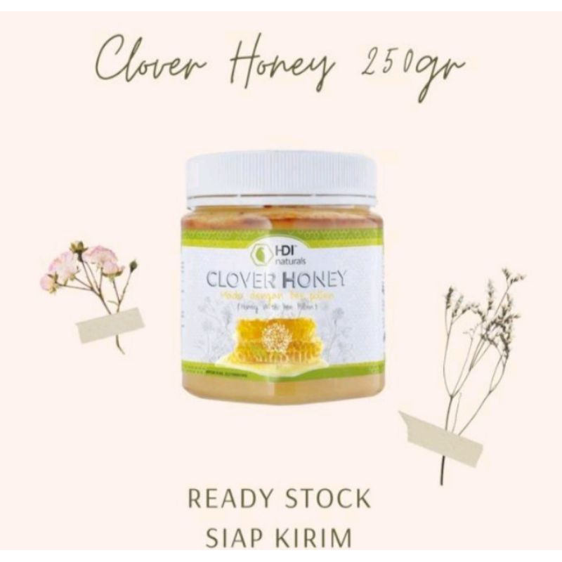 

clover honey 250gr exp 2028 free sendok kayu