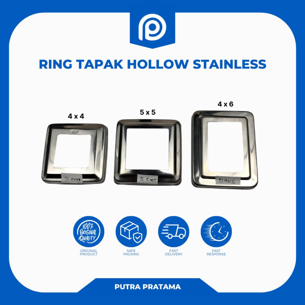 RING TAPAK HOLLOW STAINLESS 4x4, 5x5, 4x6 | Tapak, Ring, Tapak Hollow Stainless