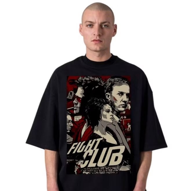 T-SHIRT KAOS DISTRO FIGHT CLUB UNISEX MARVLOE 1975