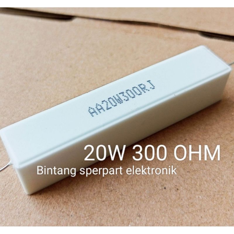 RESISTOR KAPUR 20W 300 OHM RESISTOR 20WATT 300 OHM RESISTOR 20 WATT 300 OHM