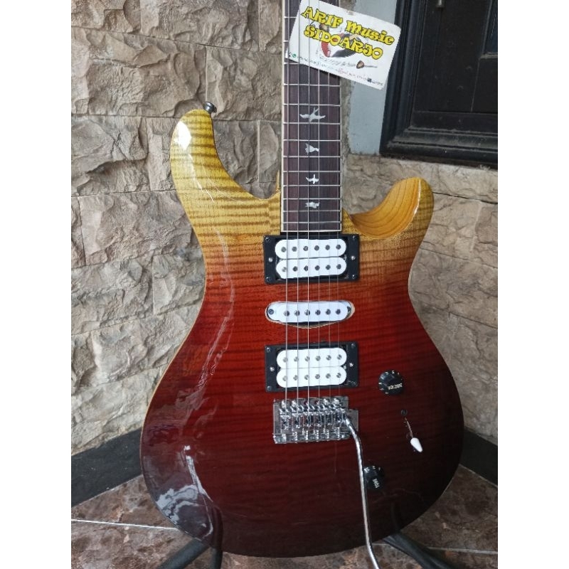 gitar Model PRS top vener bodi neck