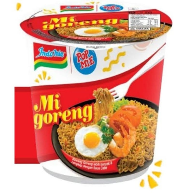 

POP MIE INDOMIE CUP MIE GORENG NETTO 80 GR