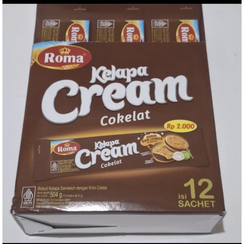 

roma kelapa cream coklat ( mayora )