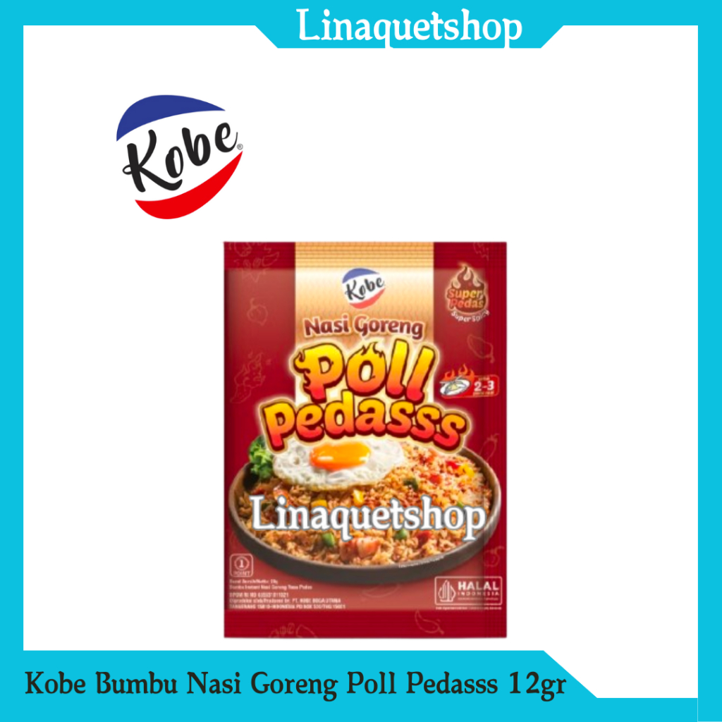 

KOBE Bumbu Nasi Goreng Poll Pedasss Super Pedas 12gr (1 Pcs)
