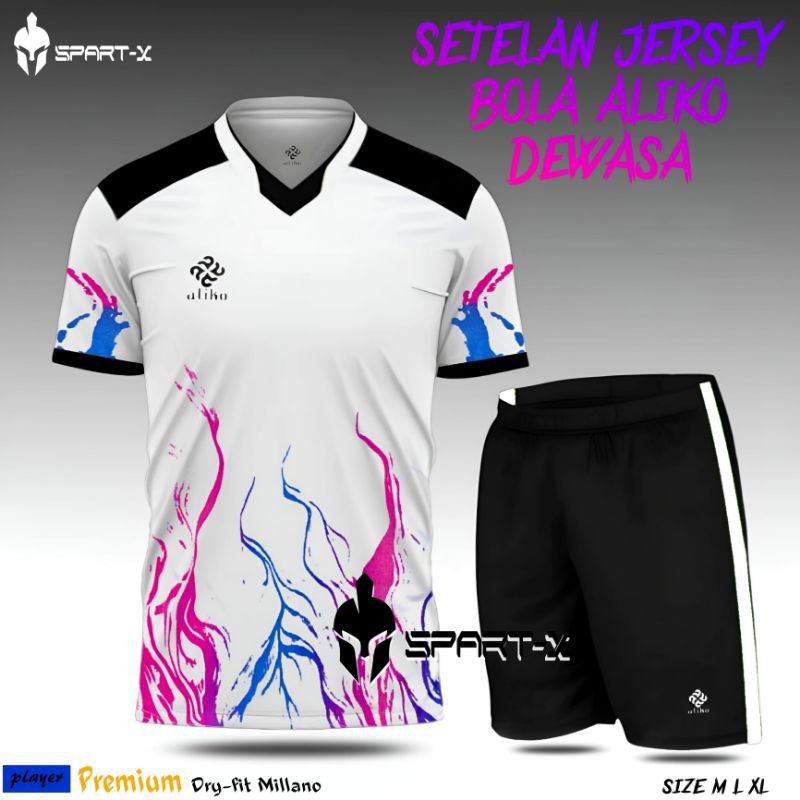 Setelan Jersey Bola Dewasa Baju Bola Futsal Terbaru Pria Wanita Set Baju Celana