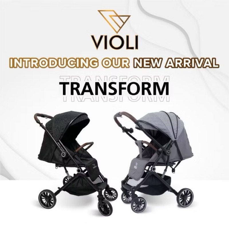 PRELOVED VIOLI TRANSFORM BLACK STROLLER KERETA DORONG ANAK BAYI