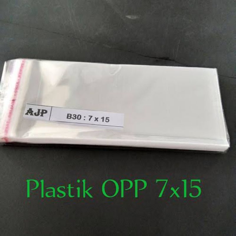 

Plastik OPP ukuran 7 x 15 isi 100 lembar