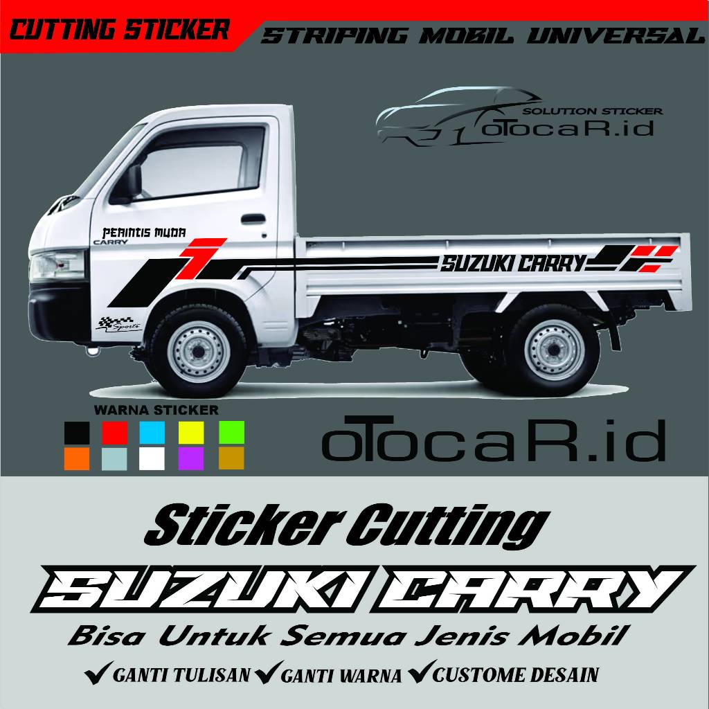 promo stiker pick up mobil suzuki bew carry sticker bodi samping bak belakang terbaru