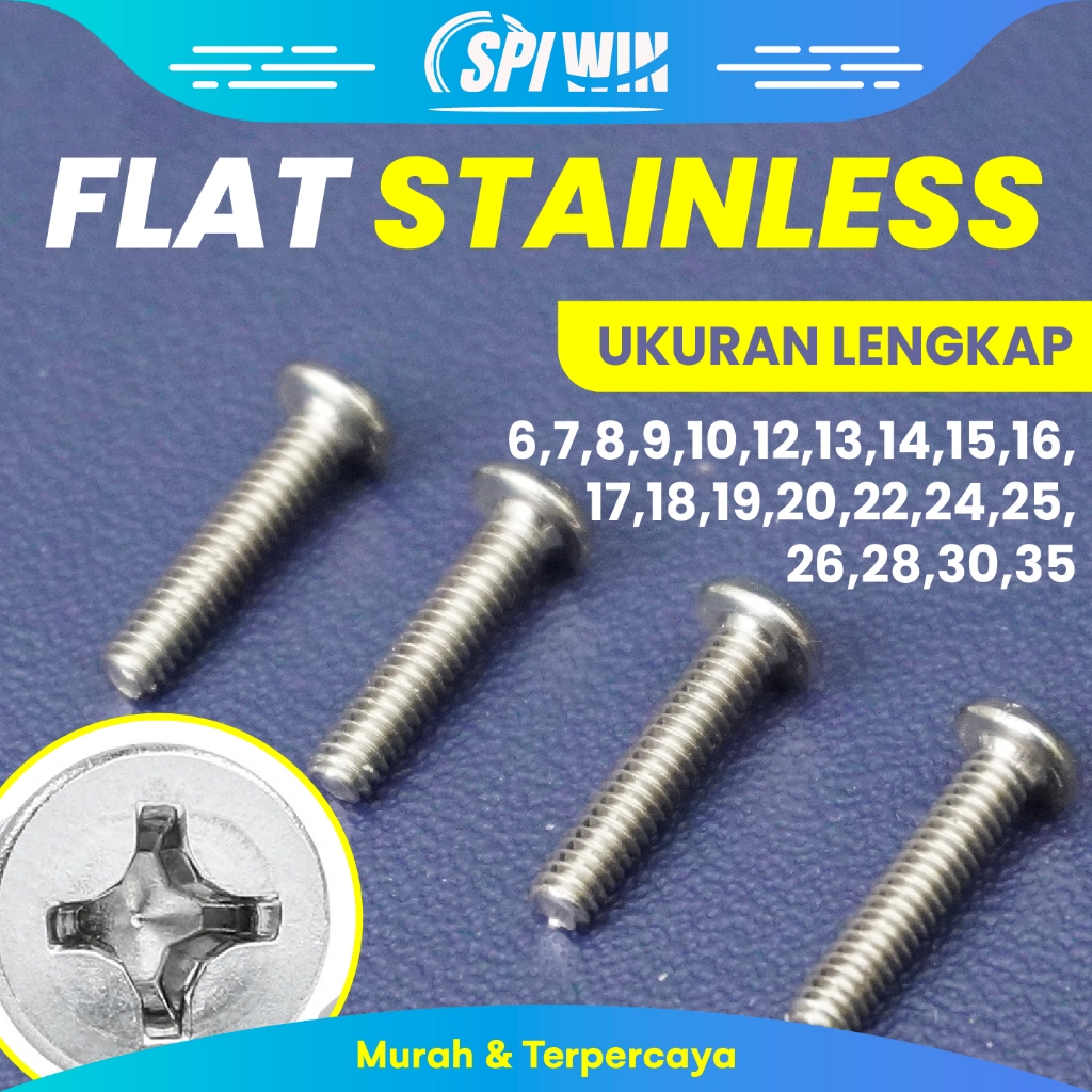 Baut Tamiya Countersunk Flat Mur Tiang 6mm 7mm 8mm 9mm 10mm 11mm 12mm 13mm 14mm 15mm 16mm 17mm 18mm 