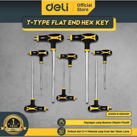 Deli T-Handle Hex Wrench Set (8pcs) EDL233108