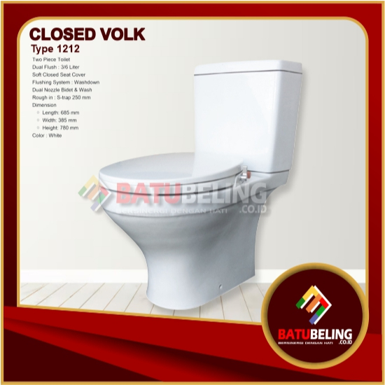 Volk Sakura 1212 Toilet / Kloset Duduk Toilet duduk