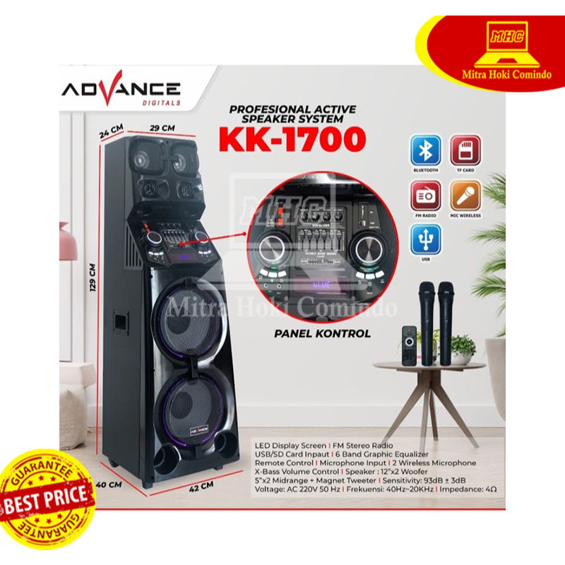 Speaker Bluetooth Active Professional ADVANCE KK-1700 KK1700