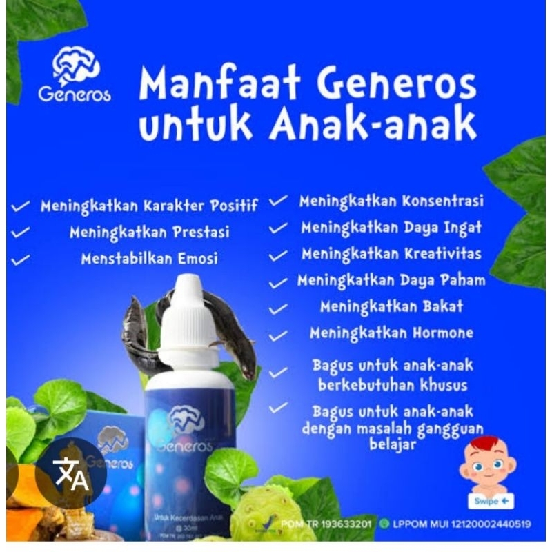 Generos multivitamin otak anak