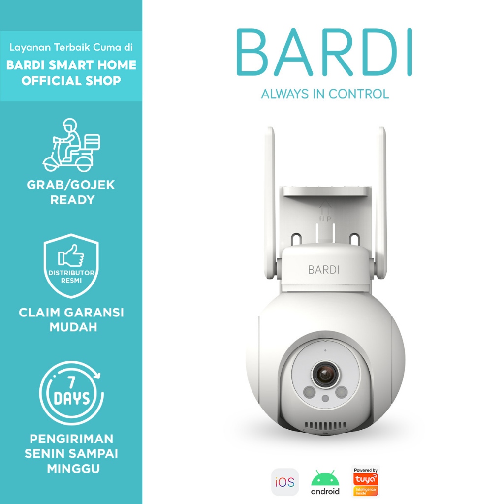 BARDI Smart IP Camera Outdoor PTZ with Cloud SIM CCTV Tanpa WiFi