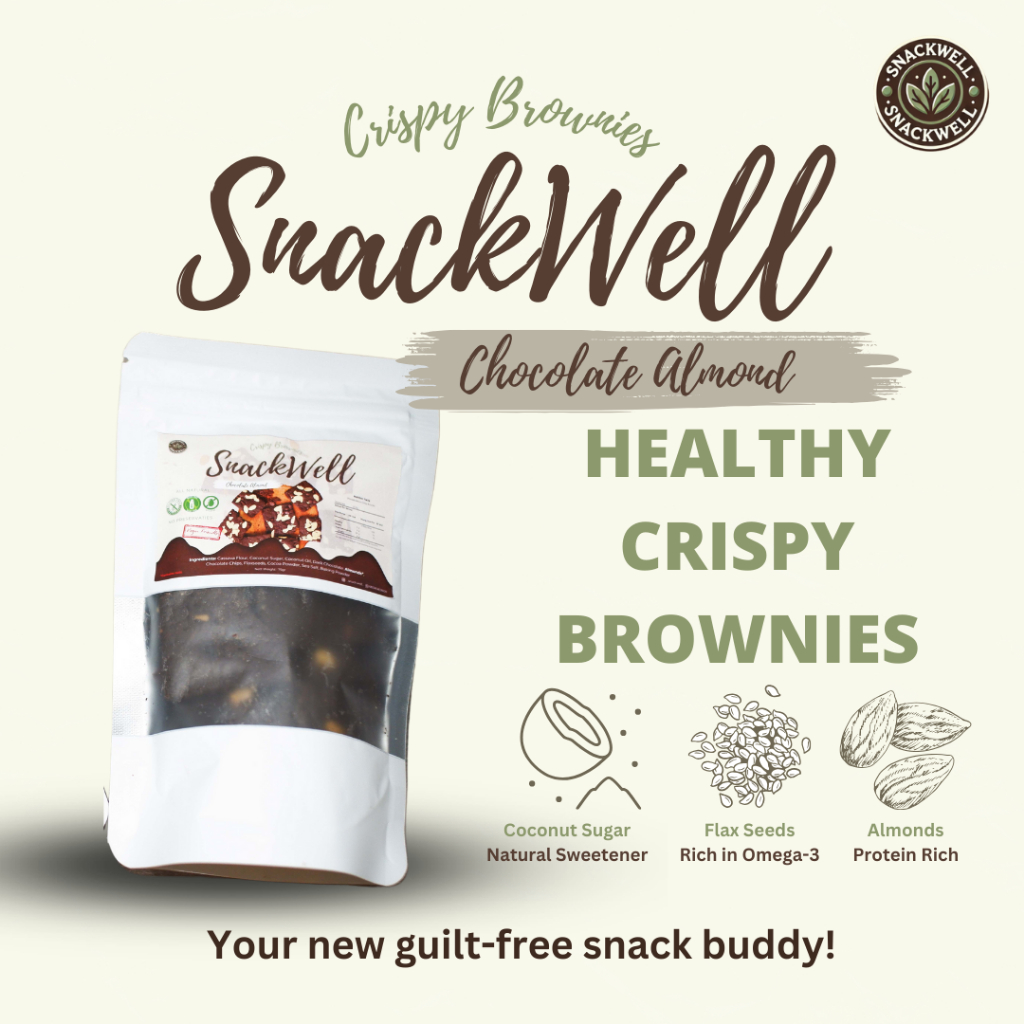 

SnackWell Healthy Crispy Brownies - Camilan Sehat Rendah Kalori & Gluten-Free (CHOCOLATE ALMOND)