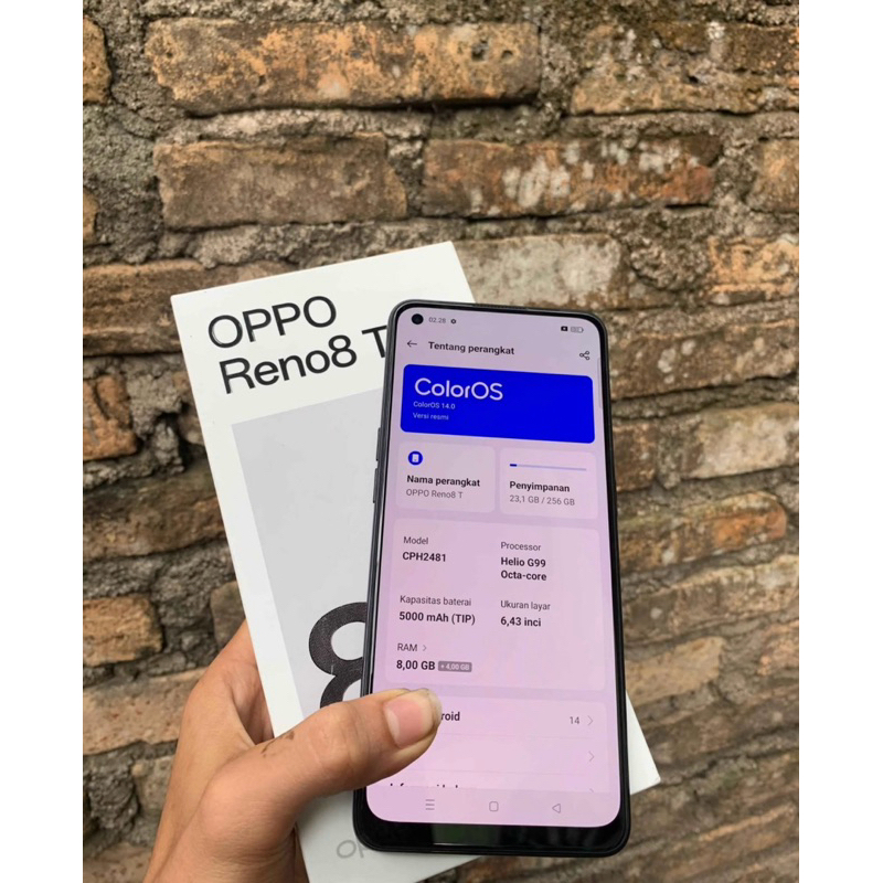 OPPO RENO 8T 8/256GB (BEKAS)