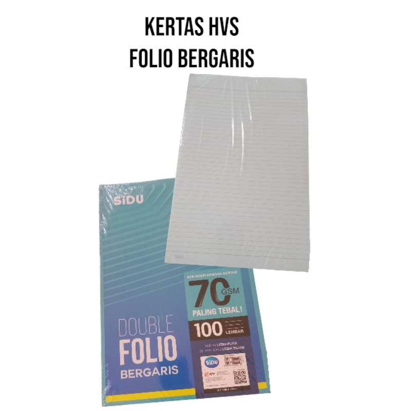 

KERTAS FOLIO BERGARIS MERK SIDU