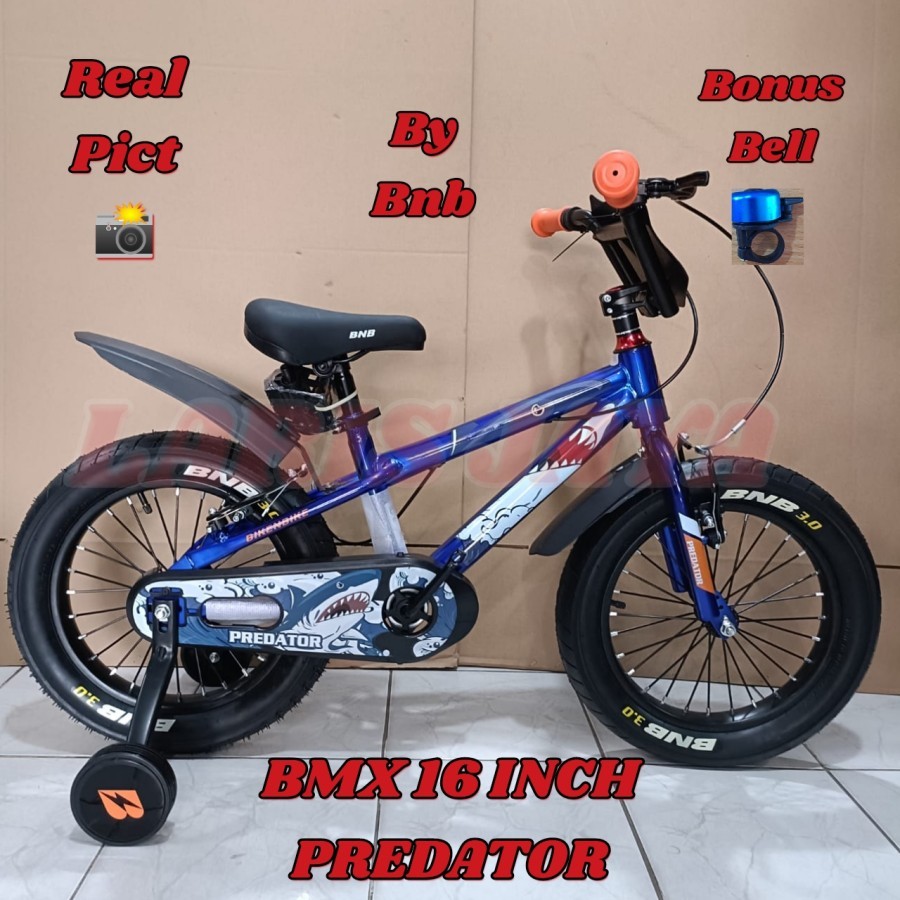 BNB PREDATOR SHARK 12 16 sepeda anak bmx SEPEDA ANAK LAKI LAKI BMX 16 INCH PREDATOR BAN 3.0