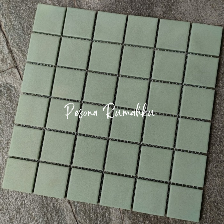 Mosaic Venus Cerra Hokkaido Olive - Mosaic Mozaik Keramik Kolam Renang Warna Hijau Cantik