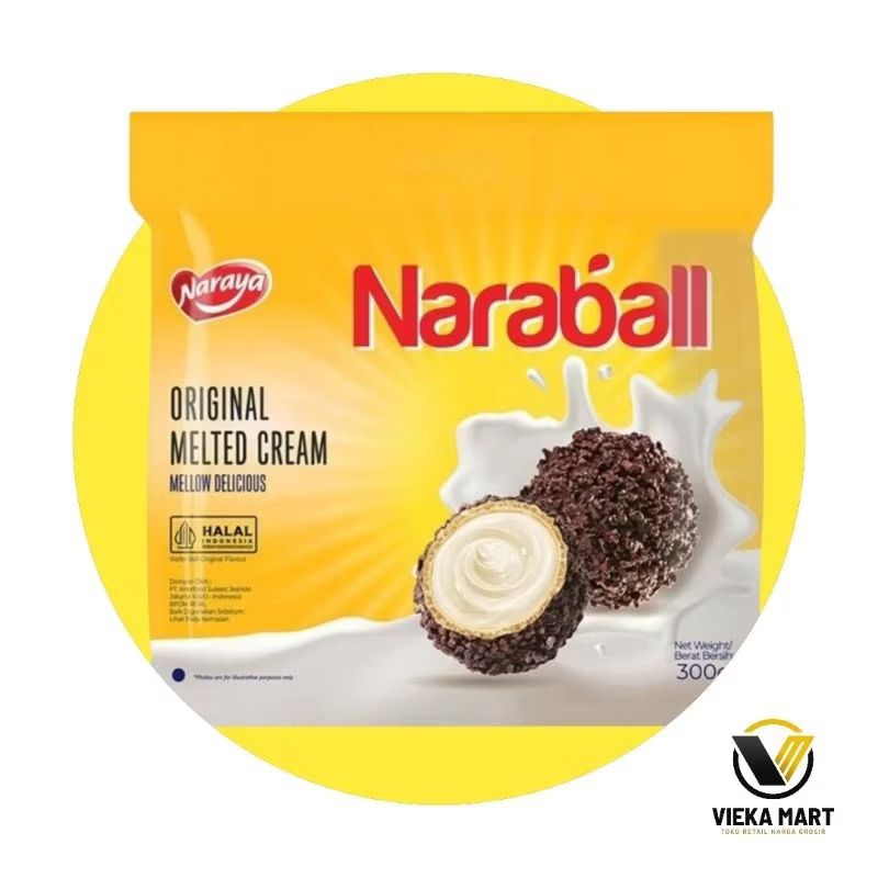 

Naraya Naraball Wafer Ball Original Coklat Strawberry 300g/Naraya Naraball Wafer Ball/ cookies