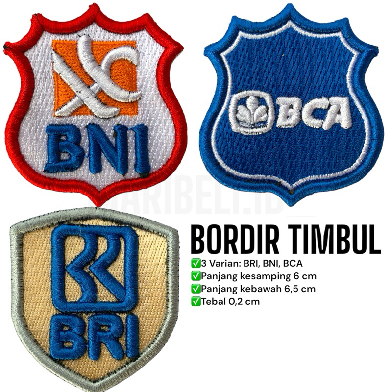 BORDIR BANK BNI TIMBUL - BORDIR BANK BCA TIMBUL - BORDIR BANK BRI TIMBUL - LOGO BANK BNI BORDIR TIMB