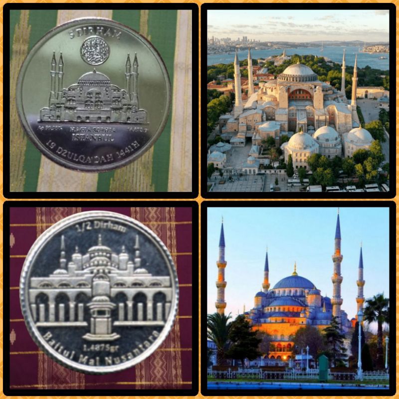 Mahar Pernikahan 10 DIRHAM (Gratis Bingkai, kapsul koin, dan emas 24 karat)