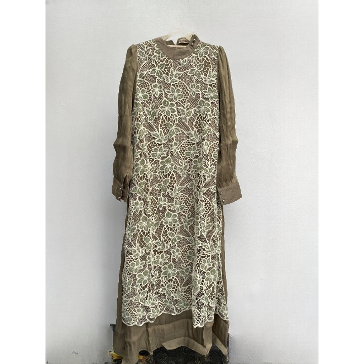 Syafa Series - Dress Wanita Bahan Shimmer Korean mix Korean Lace Simple dan Cantik