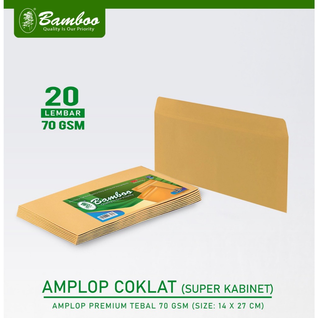 

Bamboo Amplop Coklat Super Kabinet ( isi 20 lembar )