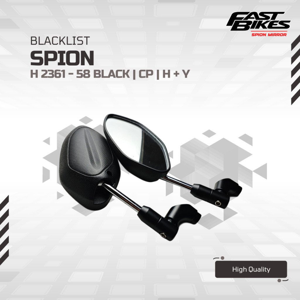 Blacklist Spion Variasi Model Lipat Beat Kaca Bening Oval Universal Mio Revo Aerox PCX ADV Nmax