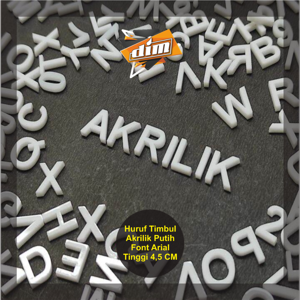 HURUF AKRILIK UKURAN / HURUF ABJAD AKRILIK / HURUF ALFABET AKRILIK