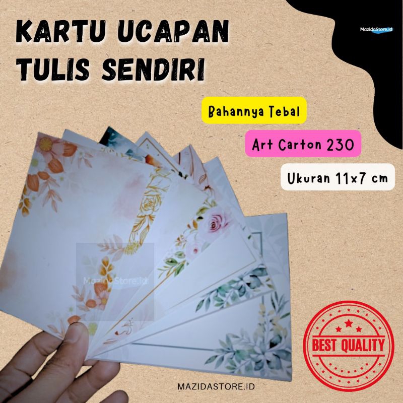

Kartu Ucapan Termurah Greeting Card Kosongan Tulis Sendiri Custom