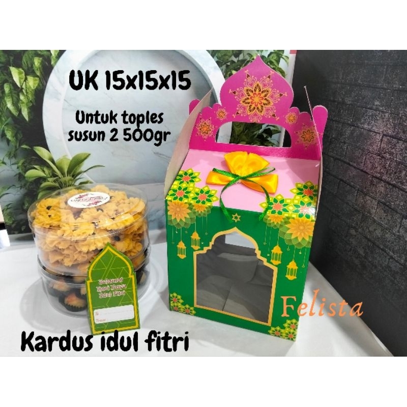 

Kardus Idul Fitri isi 2 toples 500gr Santana/Kardus idul fitri
