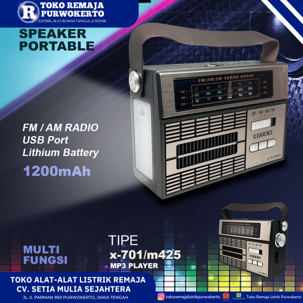 Kiseki X-701/M425 Radio Speaker Portable