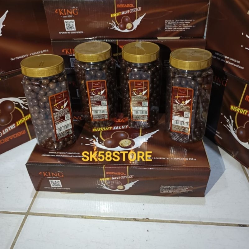 

d'KING Bonibol Cokelat 1 Dus isi 4 Toples Coklat