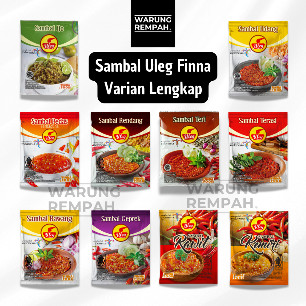 Sambal Sambel Uleg Finna Ecer Terasi Bawang Geprek Bajak Kecombrang