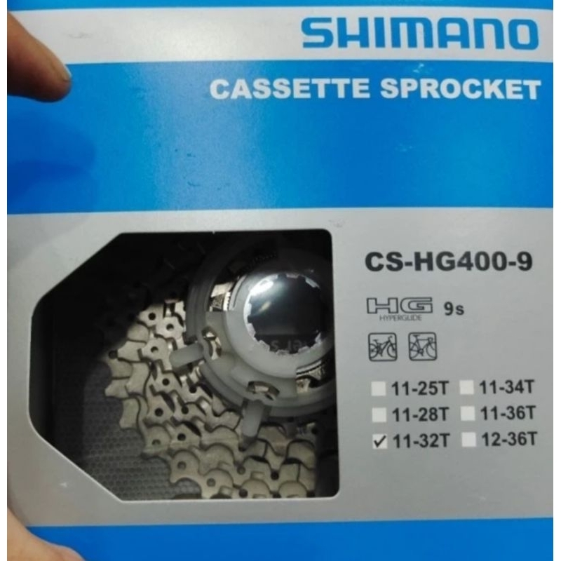 sproket cassete 9 speed shimano HG400 11-32t