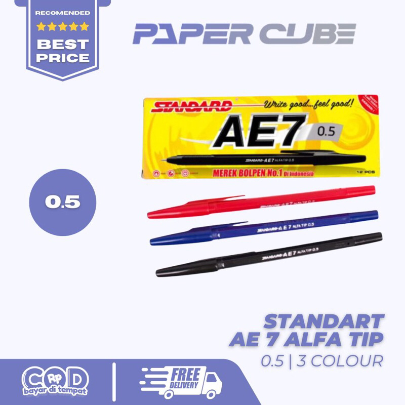 

STANDART AE 7 | PEN 12 PCS 0.5 3 COLOUR
