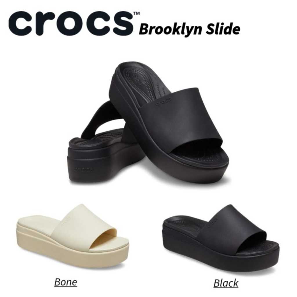 Sendal Crocs Brooklyn Heels Woman Slide Clog || Sandal Crocs Wanita