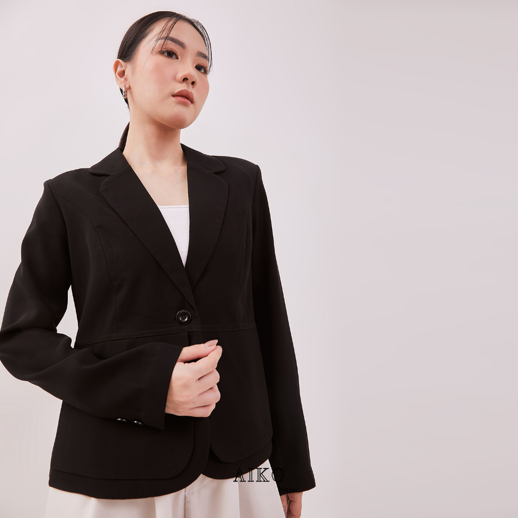 AIKO Casual Blazer / Blazer Wanita Hitam (A946)