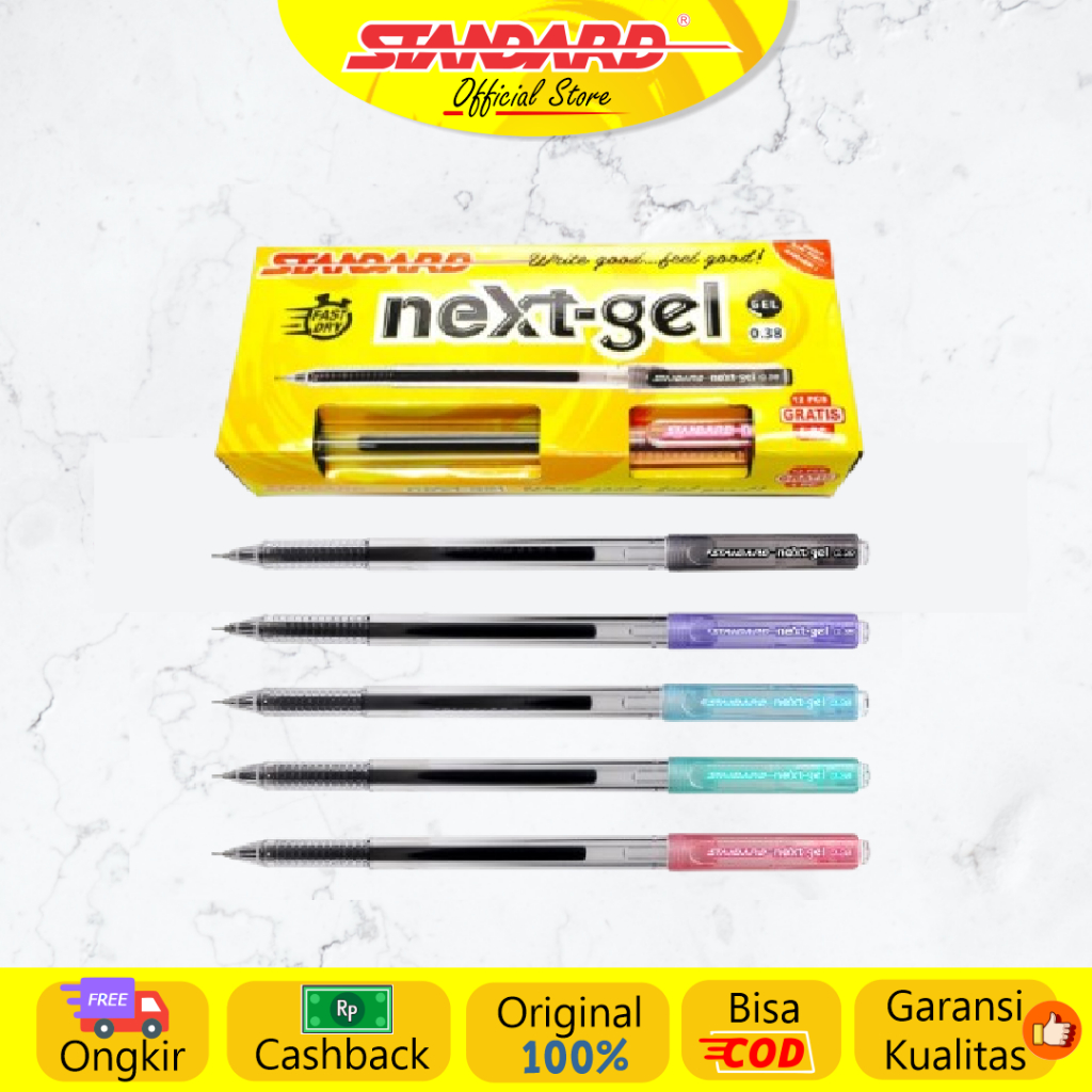 

Standard Pen - Next Gel 0.38 ( Pulpen / Pena / Ball Point / Alat Tulis)