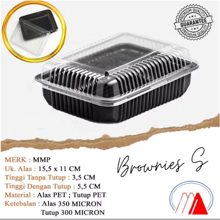 (20 PCS) Mika Brownies S / Brownies Tray Kecil / Mika Bolu Kukus / Mika Kue Kotak Kecil Isi 20 Set /